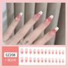 Uñas Postizas Transfronterizas Uñas Portátiles Uñas Largas Diamante T-Dot Pegamento Jelly Manicura Uñas Venta al por Mayor Uñas a Presión