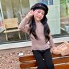 [en stock] Camiseta interior de cuello medio alto para niños y niñas de Corea del Sur, nuevo suéter de invierno de hilo core-spun de alta elasticidad antipelusa
