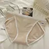 Ropa Interior Femenina de Pierna Alta Pura Sexy Algodón Bacteriostático 7A Tiro Largo Piernas Largas Cintura Baja Cadera Bragas Femeninas