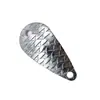 Señuelo Lentejuela Escama de Pescado Largo para Pesca de Aguas Blancas, Forma de Cuchara con Anzuelo Triple Plumado, Señuelo Artificial para Lanzamiento Largo, Metal