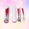 Set Creativo de Tres Piezas: Tenedor, Cuchara y Palillos Set de Cubiertos Portátil para Exteriores Estudiante Set de Cubiertos de Estudiante Tienda Departamental Linyi