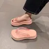 Chanclas para mujer para uso en exteriores, sandalias de playa, nuevas sandalias de dedo de tacón alto y plataforma para primavera y verano 2026