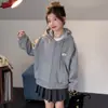 Jaqueta casual nova de outono para meninas, roupas infantis, moletom para meninas, jaqueta com zíper e retalhos xadrez, blusa