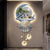 Nuevo Estilo Chino Pino de Bienvenida Entrada Pintura Decorativa Luminosa Paisaje Iluminación Led Pintura Colgante Pasillo Pasillo Restaurante Lámpara Mural