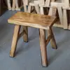 Taburete de Madera Maciza Sin Instalación, Taburete Pequeño, Taburete Bajo para Uso en Casa, Taburete Plegable para Niños y Adultos, Banco Pequeño de Madera Maciza