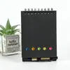 Notas Adhesivas Reutilizables Portátiles Simples, Espiral Doble, Bloc de Notas de Cuero Puro, Cuaderno Portátil con Espiral