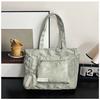 2025 Nuevo Casual Simple Moderno Gran Capacidad Texturizado Estético Elegante Color Sólido Estampado Bajo el Brazo Hombro Bolso Tote