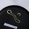 Diseño Simple Estilo Frío Geométrico con Diamantes Incrustados y Perlas Clip para Hueso de la Oreja Lazo Amor Accesorios para la Oreja Aretes para Mujer