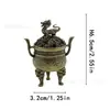 Quemador de Incienso Metal Pequeño Quemador de Incienso Dragón y Fénix Auspicioso Creativo Inserto de Incienso Hogar Interior Nube Auspiciosa Pata de Elefante Loto Sándalo Oud Torre