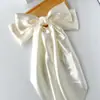 Pinza para el pelo con lazo de satén popular transfronterizo, pinza de resorte grande, color sólido, para la parte posterior de la cabeza, accesorios para el cabello para mujer