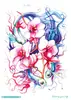Ruikalong Tatuajes Temporales de Flor Cruzada para Brazo Originales Personalizados de Pavo Real Animal Tatuajes Temporales al por Mayor Tatuajes Temporales Coloridos