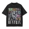 Camiseta Gráfica Saja Boy Kpop Cazador de Demonios Estampado Harajuku Camiseta Lavada Vintage Unisex Oversized Verano Corta
