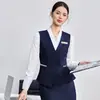 Chaleco Traje Estilo Profesional 2026 Otoño/Invierno Nuevo Diseño Uniforme Recepción Banco Hotel Ropa de Trabajo para Mujeres