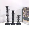 Fabricante transfronterizo personalizado velas creativas simples estilo europeo portavelas de hierro navideño portavasos de bambú para fotografía de bodas