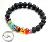 Pulseira de Pedra Vulcânica Moda Transfronteiriça Europeia e Americana Pulseira com Pingente de Estrela do Mar Pedra Natural Onda Lótus Yoga Amazônia