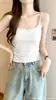 705# Nuevo Estilo Coreano Suave Puro Deseo Lunares Espalda Bonita Top Tirantes Camisola Almohadilla de Sujetador Pequeño Fresco Banda Espalda Descubierta Ropa Interior Superior