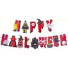 Bandera Nueva de Halloween de Amazon FELIZ HALLOWEEN Fiesta de Terror Decoración de Fondo Familiar