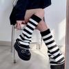 Calcetines Asimétricos de Pierna Ancha con Calavera de Estrella Otoño e Invierno Spice Girls Y2K Manga de Pierna Tejida Calcetines Apilados