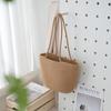 Bolsa de Ombro Nova Moda Estilo Japonês em Corda de Algodão Trançada Aberta Simples Cor Sólida para Ir ao Trabalho Casual Praia Atacado