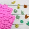 Mejor que 26 letras pinyin Molde de silicona para hornear chocolate DIY Molde creativo pequeño para galletas Decoración de pastel