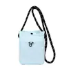 Bolsa Pequeña de Teléfono Móvil de Verano para Hombres y Mujeres, Bolso Cruzado Simple de Color Puro Ultradelgado, Bolso de Hombro Pequeño para Ciclismo Deportivo, Mochila Pequeña de Moda