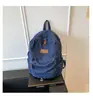 Mochila Estilo Coreano de Grande Capacidade Estilo Preguiçoso para Estudantes do Ensino Médio, Nova Mochila Escolar Jeans para Alunos Homens e Mulheres, Mochila da Moda