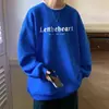 Moletom Estampado Transfronteiriço Masculino Gola Redonda 2025 Nova Coleção Primavera & Outono Streetwear Americano Solto Peso Pesado Moletom Jovem