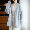 Chal, bufanda, capa, suéter para mujer, chaqueta cárdigan de punto, cálido, de manga larga, estilo murciélago, 100% lana