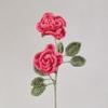 Decoração de Parede de Fundo para Casa Flores Artificiais Crochê Algodão Leite de Quatro Fios Flor Artificial Buquê de Rosas Buquê de Rosas Artificiais