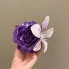Nuevo Pasador de Pelo Rosa Suave Estilo Chino, Pasador Retro para Moño, Pinza de Flor, Accesorio para el Cabello Atmosférico para Tomar Fotos
