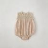 Ropa para Bebé 2026 Verano 100% Algodón Mameluco para Niñas, Mono de Princesa de Color Sólido Mameluco Triangular