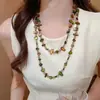 Colar Versátil de Concha Irregular para Mulheres, Corrente para Suéter Estilo Boêmio, Acessório de Roupa Versátil de Nicho de Alta Qualidade