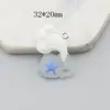 Accesorios DIY serie estilo océano resina cangrejo pantuflas delfín hueso de pez ancla botella a la deriva colgante