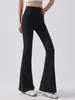 Pantalones de Yoga de Campana Cintura Alta Levanta Glúteos Pierna Ancha Favorecedores para Personas Petitas Adelgazantes de Campana Pantalones de Pilates Yoga Fitness