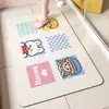 Tapete de Piso de Cocina de Tierra de Diatomeas Dopamina, Antideslizante, Absorbente de Aceite, Tapete Absorbente de Agua, Felpudo Resistente a la Suciedad, Impermeable, Alfombra sin Lavado