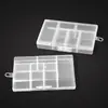 Caja Transparente de Plástico PP con 6 Compartimentos Fijos y Diversos Pequeños para Joyería, Anillos, Pendientes, Accesorios Electrónicos y Almacenamiento de Cuentas