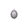 Acessórios para Joias de Liga de Zinco 3,8 Gramas Multicor Formato Oval 18*25mm Base de Renda Oca Vintage DIY Feito à Mão