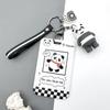 Estuche para Tarjetas de Panda de Dibujos Animados Cubierta Protectora para Tarjeta de Autobús Etiqueta de Nombre Bolsa para Tarjeta de Comida de Campus para Estudiantes Lindo Llavero Lanyard Venta al por Mayor