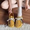 Sapatos Birkenstock Estilo Floresta Retrô Bico Fechado Solado Grosso 2025 Novo Moda Casual Slip-On com Contas Sapatos Biscoito