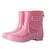 2026 Moda Transfronteriza Botas de Lluvia para Mujer de Caña Baja Antideslizantes Impermeables de Goma Zapatos Casuales Versátiles Botas de Agua Zapatos Impermeables
