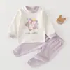 JQ Jingqi Conjunto para Bebé Primavera y Otoño Algodón Puro Ropa para Bebé Unisex Ropa para Casa Capa Base Ropa Interior Ropa de Otoño para Niños Pantalones de Otoño