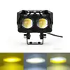 Foco Led para Motocicleta, Tres Ojos Luz Alta y Baja Impermeable Faro Eléctrico, Foco Modificado para Motocicleta, Impermeable