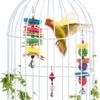 Brinquedo para pássaros NC brinquedo para roer decoração de gaiola de pássaro corda pendurada bola de rattan corda pendurada corda para morder estrutura de escalada acessórios de decoração de gaiola de pássaro