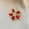 Broche Borboleta de Vidro de Luxo de Alto Padrão Transfronteiriço, Cristal Retro Incrustado com Diamantes, Elegante e Estiloso Broche para Blazer de Terno para Mulheres