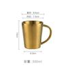 Suministro directo de fábrica, taza de agua de acero inoxidable 304 con aislamiento de doble capa, taza de café para cerveza, leche y asa para el hogar