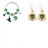 Harry Potter Casa Slytherin Serpiente Set de Accesorios Pulsera DIY Insignia Pendientes Anillo Merchandising de Película Venta al por Mayor