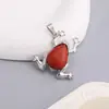 Pingente de Pedra Natural Cristal Sapo Ametista Gota d'Água Colar Pingente Animal Acessórios de Joias DIY Fabricante Atacado