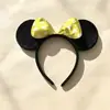 Diadema Estilo Celebridad de Internet de Cabeza de Mickey Mouse con Lunares de Colores y Lazo, Diadema de Orejas de Mickey para Disfraz de Fiesta Festiva Infantil