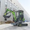 Excavadora mini de 2.5 toneladas directa de fábrica con cabina de control piloto hidráulico, excavadora pequeña para renovación de jardines