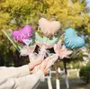 Globos de ramo de corazón de mano, decoración Qixi San Valentín, globo de mano con forma de corazón, decoración de aula de kínder, artículos para fiestas de eventos en centros comerciales, accesorios fotográficos para festivales románticos